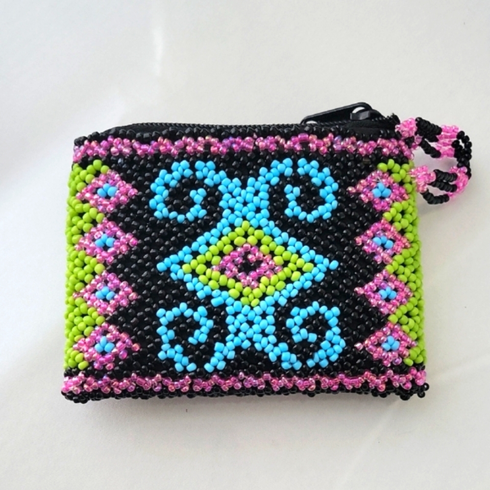 Colorful Beaded Coin Purse